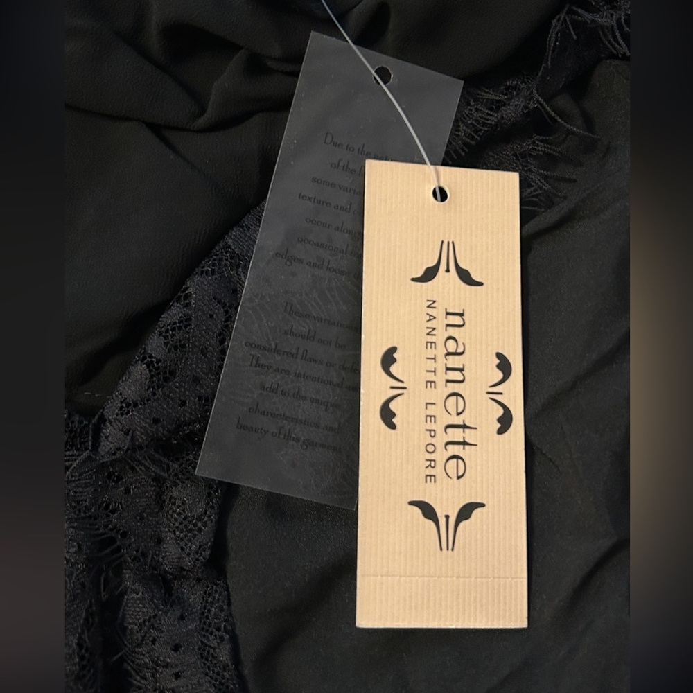 NWT NANETTE LEPORE Modern Glam Black Ruffle Off The Shoulder Maxi Dress - Picture 7 of 11